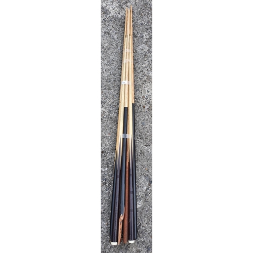 345 - 9 Pool/Snooker Cues - assorted sizes.