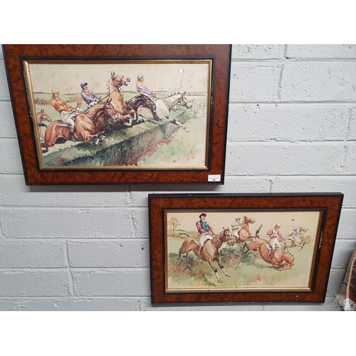 10 - A set of 4 racing Prints after M Dorothy Hardy - 'The Gray Leads', 'The Loose Horse', 'The Favorite'... 