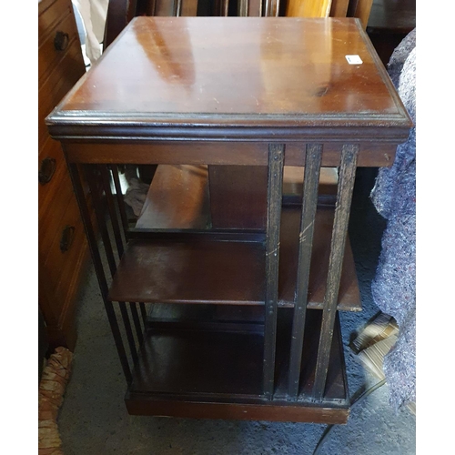 236 - An Edwardian Mahogany Revolving Bookcase. 46 x 45 x 85 cms approx.