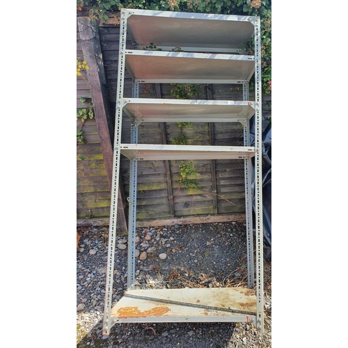 314 - A metalworker's Shelving Unit. As found. Not sold with the option. 92W x 32D x 190H cms approx.