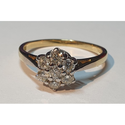 316 - An 18ct gold brilliant-cut diamond single-stone ring. Total diamond weight 0.50ct, stamped to band. ... 