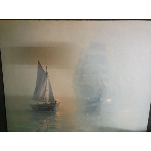 348 - An Oil on Canvas by Terry Pilcher along with three other pictures.