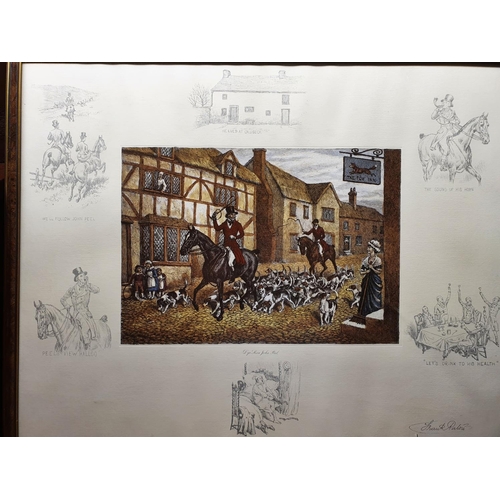 350 - A good selection of 19th Century and later coloured Hunting scenes.
