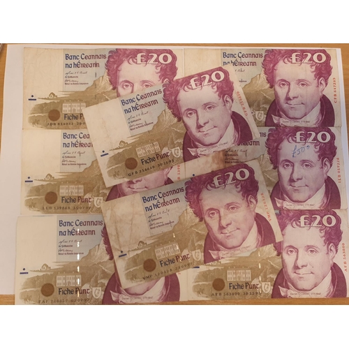 330b - 8 x £20 C Series featuring Daniel O' Connell.