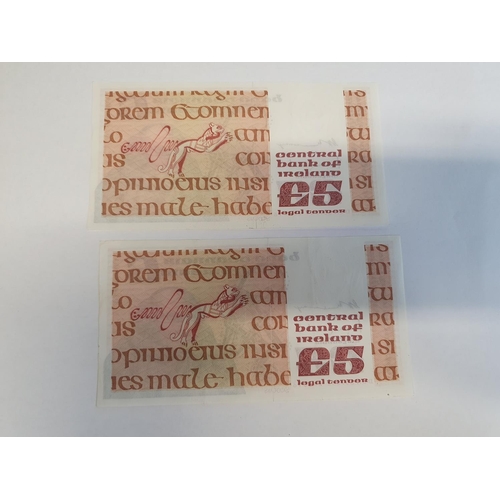 330h - 2 x 1976 £5 B Series with close numbers (851/854).