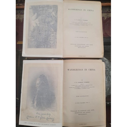 332 - Wanderings in China by C F Gordon Cummins, with Illustrations in two volumes. MDCCCLXXXVI.