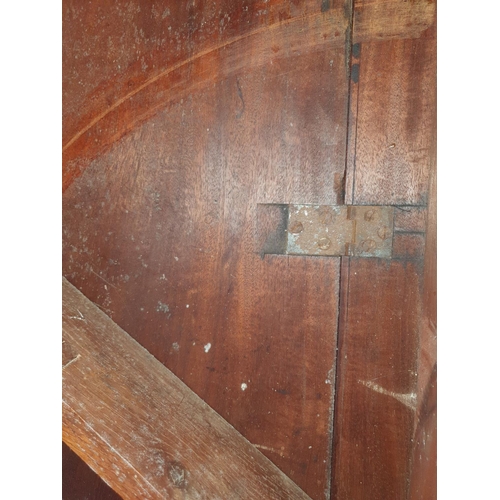 102 - A really good period Georgian Mahogany Hunting Table in original state on turned supports. 198 x 137... 