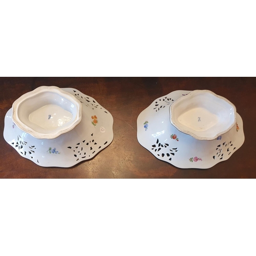 110 - A pair of Sevres style Porcelain Centre Pieces. H10 x D25 x W32cm approx.