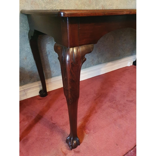 132 - A Magnificent Georgian Mahogany Irish Side/Serving Table with shell motif carved centre on conical b... 