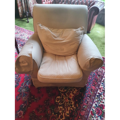 165 - A good cream Three Piece Suite. Couch W161 x D91 x H88cm approx. Chair W98 x D80 x H90cm approx.