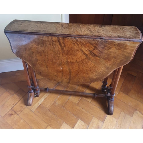 245 - A 19th Century Walnut and Burr Walnut Sutherland Table with turned supports. H74 x D83 x W105cm appr... 