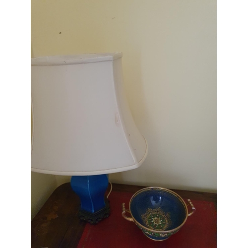 512 - A Minton Bowl and a table lamp.