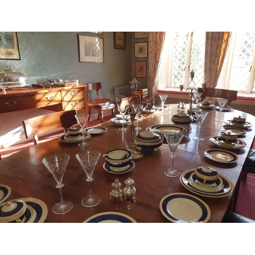 548 - A really good quantity of eleven Edwardian Crystal Sundae Dishes with etched outline.