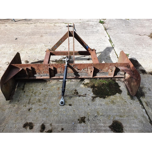 733 - A good Tractor Scrape with top link. H81 x D91 x W198cm approx.