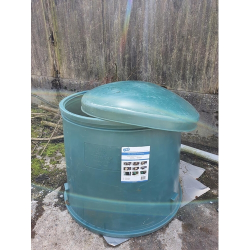 736 - A Plastic Green Silage Composter Tank. H106 x Diam.112cm approx.