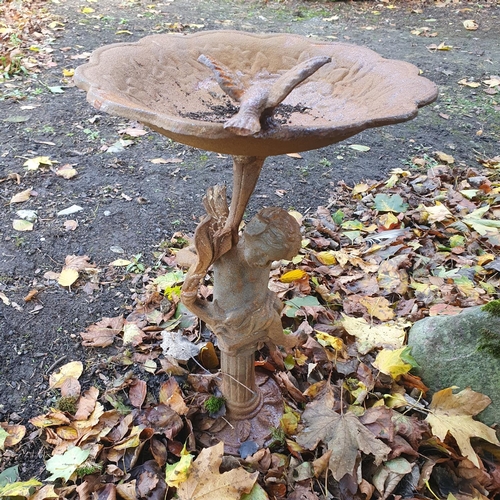 740 - A Cast iron Bird Bath. H55 x Diam.35cm approx.
(Subject to it being there)