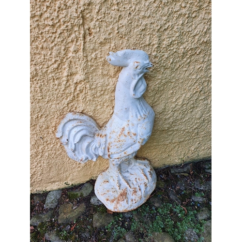 754 - A Cast Iron Cockerel Door Stop of large size. H56 x D15 x W34cm approx.