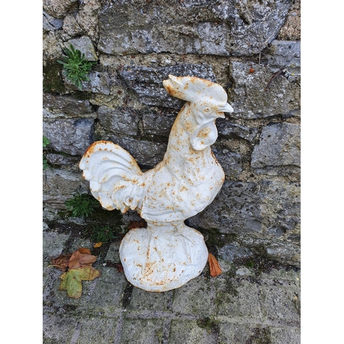 755 - A Cast Iron Cockerel Door Stop of large size.