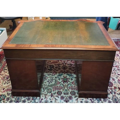 665 - A 19th Century Mahogany and Veneered half moon fold over Card Table, the top is veneered in a sunbur... 