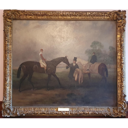 88 - Harry Hall 1814-1882. An Oil on Canvas Portrait of the 1855 Derby winner 'Wild Dayrell' owned by Mr ... 