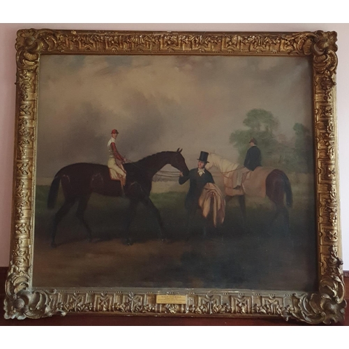 88 - Harry Hall 1814-1882. An Oil on Canvas Portrait of the 1855 Derby winner 'Wild Dayrell' owned by Mr ... 