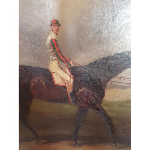 88 - Harry Hall 1814-1882. An Oil on Canvas Portrait of the 1855 Derby winner 'Wild Dayrell' owned by Mr ... 