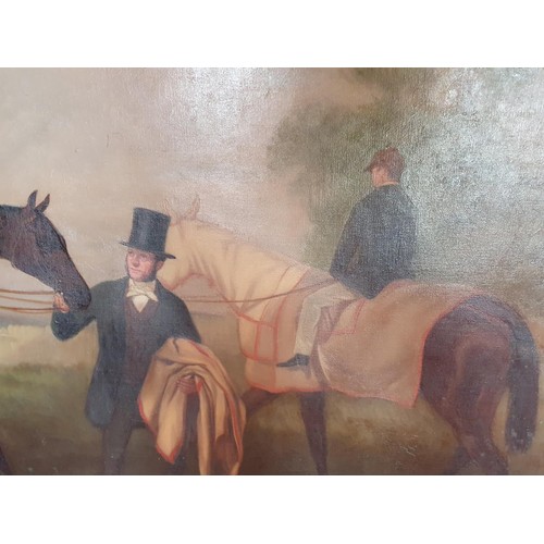 88 - Harry Hall 1814-1882. An Oil on Canvas Portrait of the 1855 Derby winner 'Wild Dayrell' owned by Mr ... 