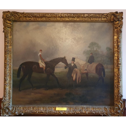 88 - Harry Hall 1814-1882. An Oil on Canvas Portrait of the 1855 Derby winner 'Wild Dayrell' owned by Mr ... 