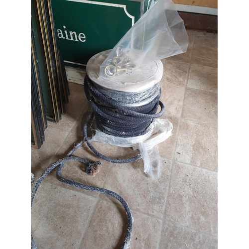 742 - A quantity of Rope and Ties for Bulls along with Letter Posts.