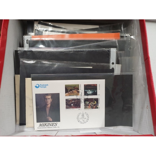 90 - A box of First Day Covers, Cards and Stamps from Faroe Isles.