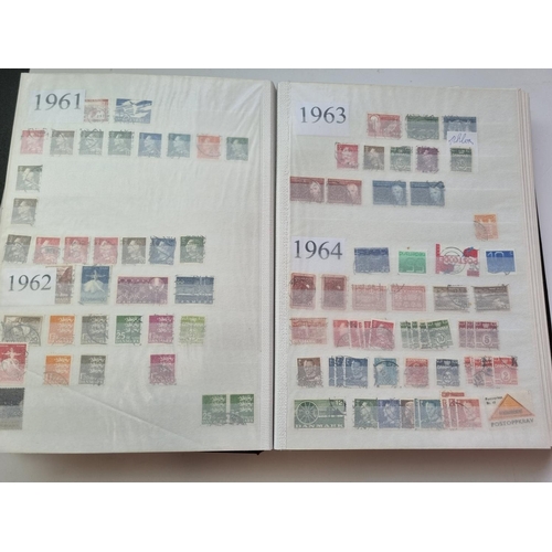 70 - A Stock Book of Denmark Stamps.