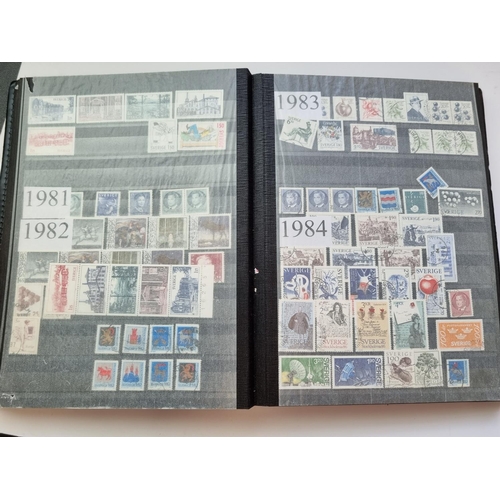 71 - A Stock Book of Stamps from Sweden.