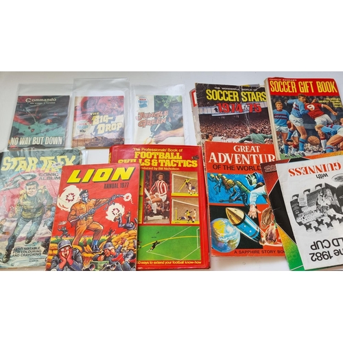 74 - A quantity of Marvel Comics, along with old Annuals, Toys etc.