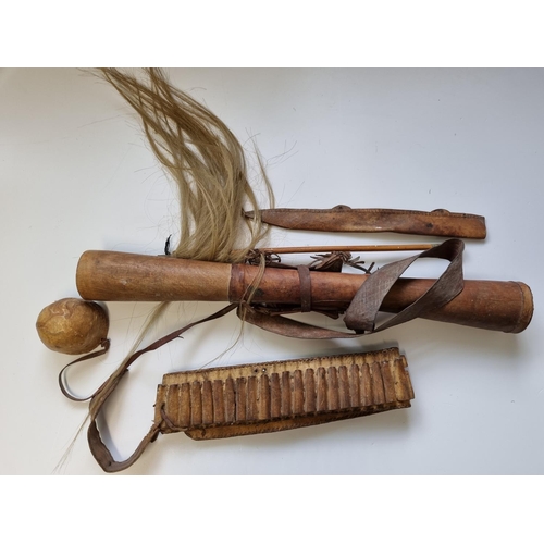 78 - A group of African Items to include a Quiver.