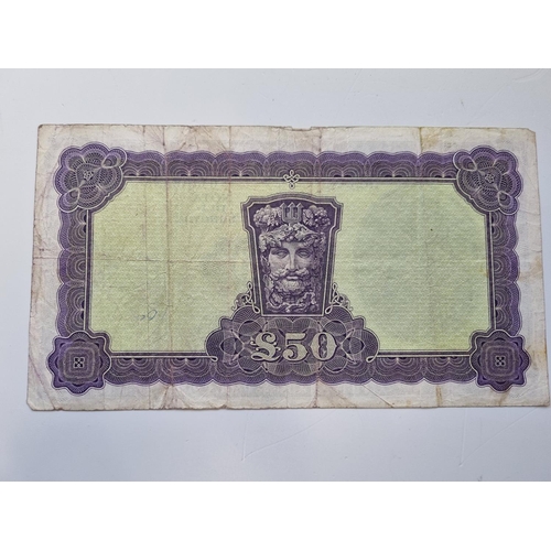 96 - A 1977 Lady Lavery £50 Note. 03A094543.  4.4.77