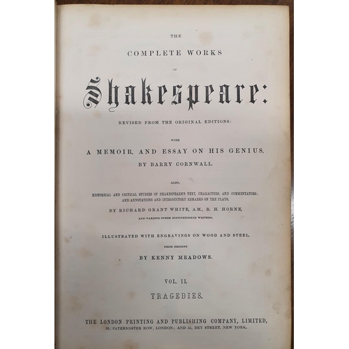 118 - The complete works of Shakespeare by Barry Cornwall illustrated engravings on steel and wood by Ken ... 