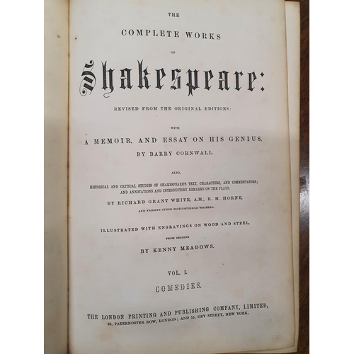 118 - The complete works of Shakespeare by Barry Cornwall illustrated engravings on steel and wood by Ken ... 