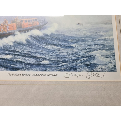 165 - The Padstow Lifeboat, a limited edition coloured Print signed be the artist.