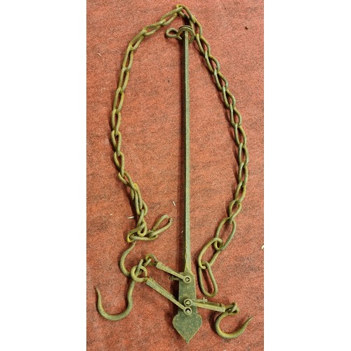 177 - A 19th Century Meat Hook with Chain.