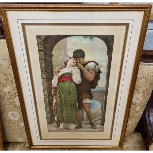 64 - After Sydney Kendrik 'Lovers Awakening' and 'Wedded' Prints in good gilt frames. 79 x 52 cm approx.