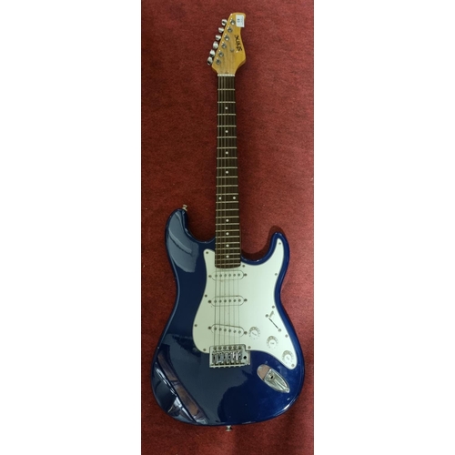 53 - A Shine Electric Guitar with case. L 100 cm approx.