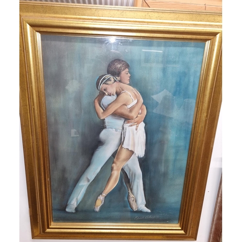 707 - A good Pastel of two Ballet Dancers by Elizabeth Williams. Signed LR in a very good gilt frame. 73 x... 