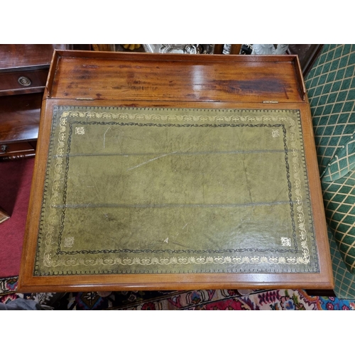 721 - A really good 19th Century Mahogany Davenport/Desk of large size with rising lid inset with green le... 