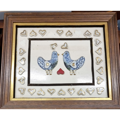 564 - A late 19th early 20th Century Watercolour of a Cockerel, probably Continental along with two other ... 