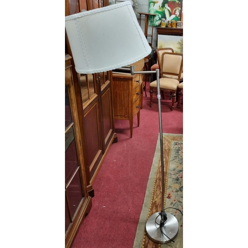 592 - A Chrome Industrial style Standard Lamp.