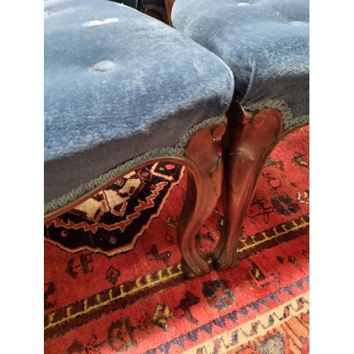 633 - A really good set of six mid to late 19th Century Mahogany Dining Chairs of heavy quality. W 49 x SH... 