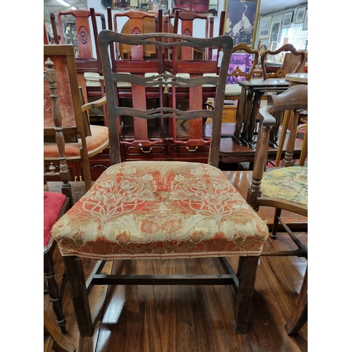 642 - A 19th Century Mahogany Ladder back Chair. W 60 x SH 45 cm approx.