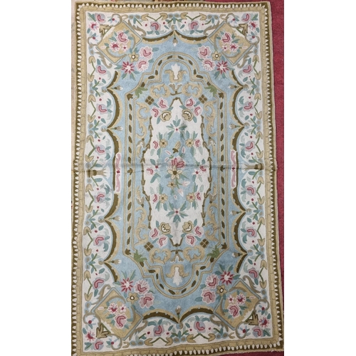 659 - Kashmiri hand stitch wool Rug/Wall hanging. 132cm x 74cm approx.