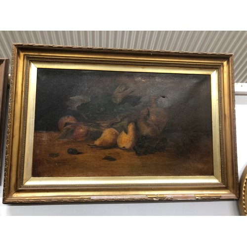 671 - A 19th Century Oil On Canvas Still Life of fruit. 44 x 75 cm approx.