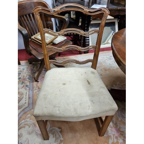 674 - A 19th Century Mahogany ladderback Chair. W 53 x D 51 x seat H 46 cm approx.
